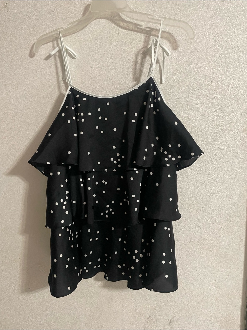 Kate Spade Polka Dot Ruffle Chemise Tank Top - Picture 4 of 5